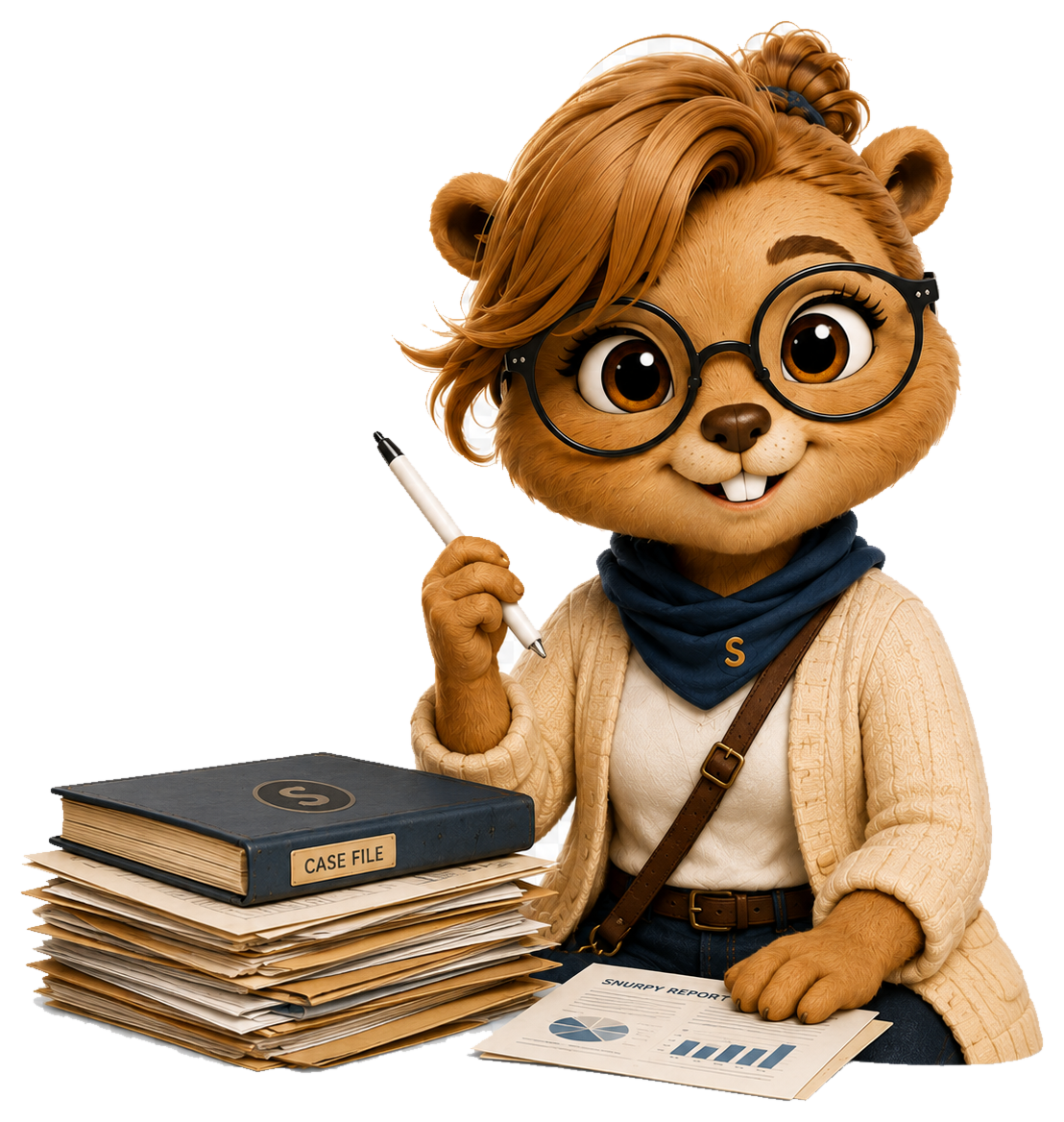 Snurpy presenting your Snurpy Case File.